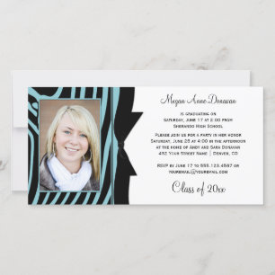 Festa de formatura de Impressão de Zebra Negra Tea