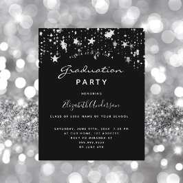 Festa de formatura do orçamento estrelas brancas p