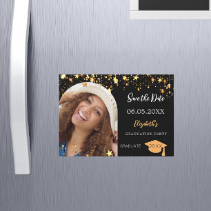 Festa de formatura foto preta Salvar o cartão Data