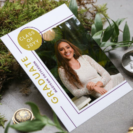 Festa de formatura Fotográfica Moderno Script Purp