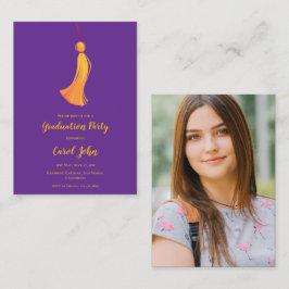 Festa de formatura Mini Convite Da Foto Tassel 202