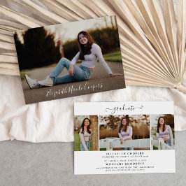 Festa de formatura mínima com convite fotográfico