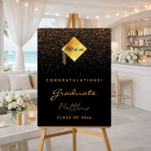 Festa de formatura preto dourado graduado 2026
