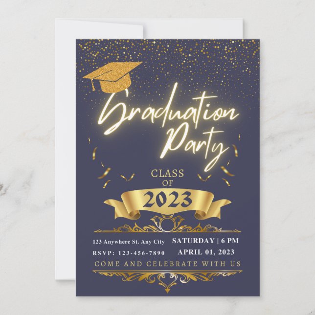 Festa de formatura Salvar o Convite de Data (Frente)