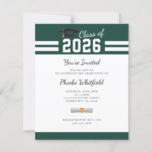 Festa de Formatura Verde Branco Graduado 2025 Conv