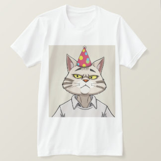 Festa de Gato Engraçado Que T-Shirt - Snarky
