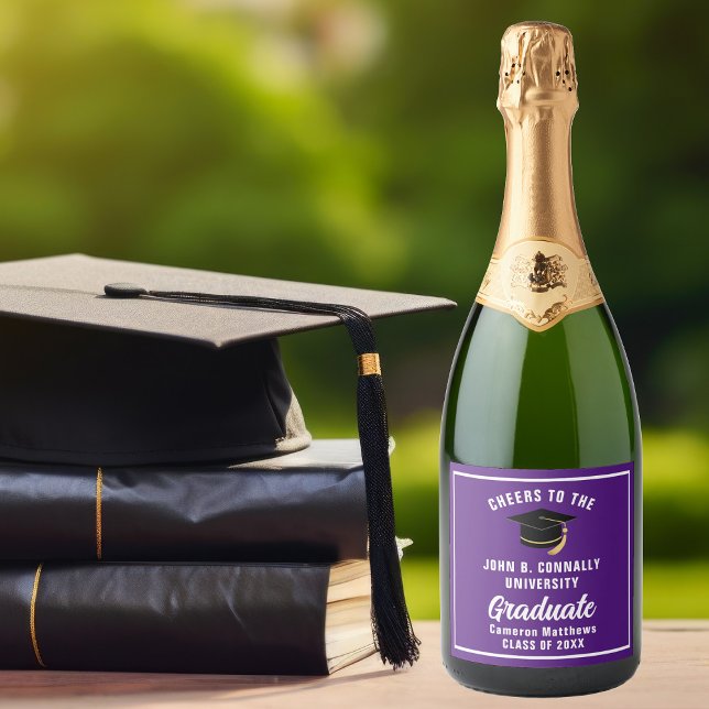 Festa de Graduação Personalizada Roxo Branco 2026 (Criador carregado)