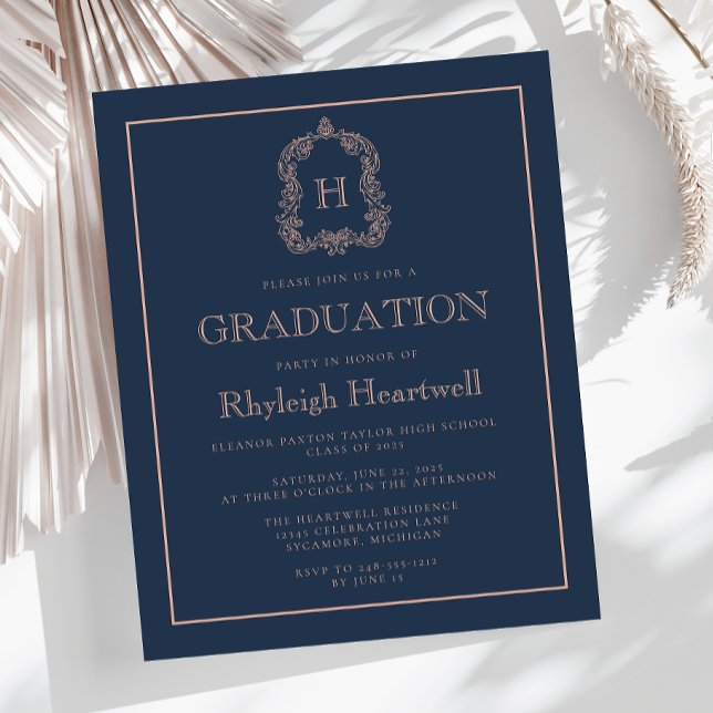 Festa de Graduação Rosa Azul Marinho Orçamento (Criador carregado)