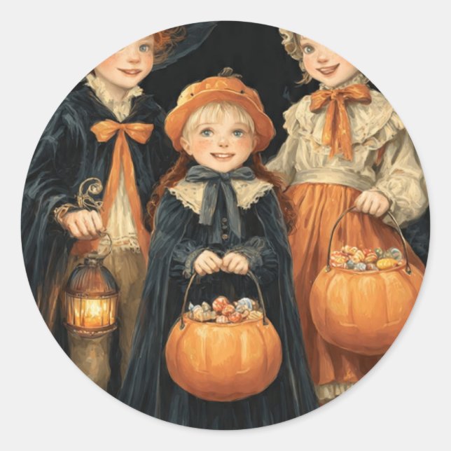 Festa de Halloween com adesivo  (Frente)