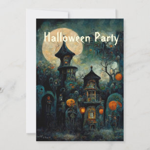 Festa de Halloween   Convite para castelos assombr