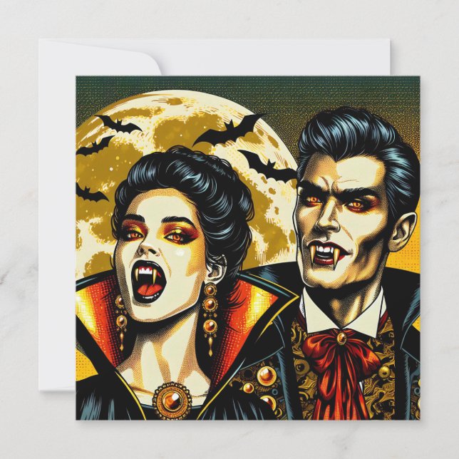 Festa de Halloween de Vampiros e Morcegos  (Frente)