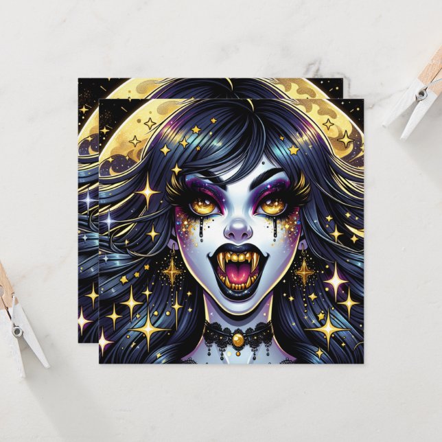 Festa de Halloween do Vampiro do Estilo de Livro (Frente/Verso In Situ)