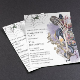 Festa de Halloween Floral Cobra Watercolor