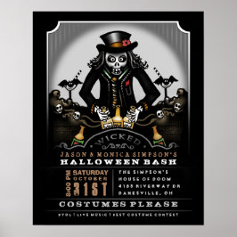 Festa de Halloween Poster 16 x 20 Ghoulish Bash