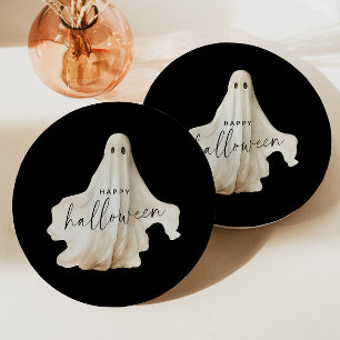 Festa de Halloween Prato de Papel Fantasma Adulto 