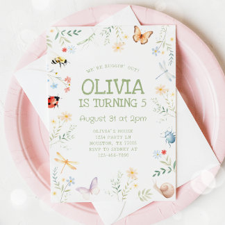 Festa de Insetos de Convite de Aniversário para Ra