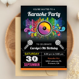 Festa de Karaokê | Convite de Aniversário de Músic