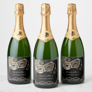 Festa de Mascarada Preta Dourada Púrpura Personali