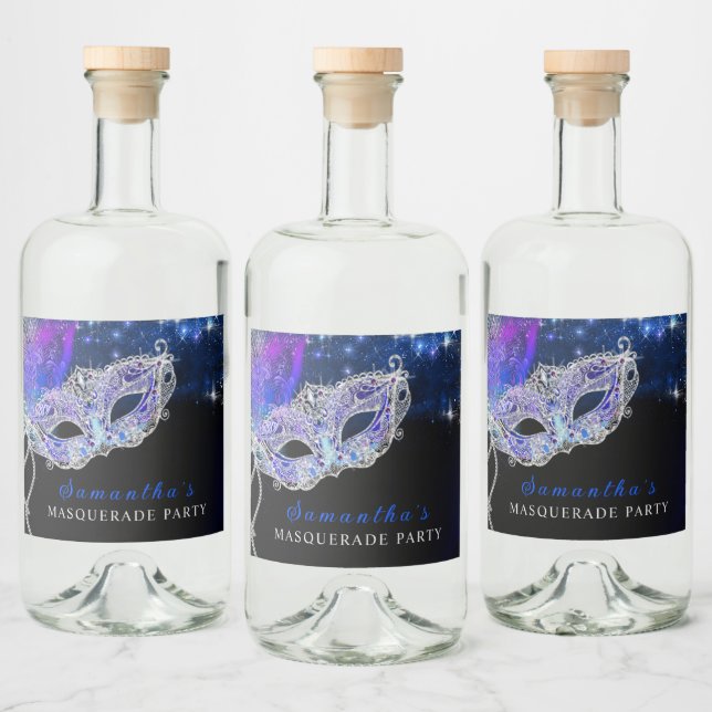 Festa de Máscaras Personalizada (Garrafas)