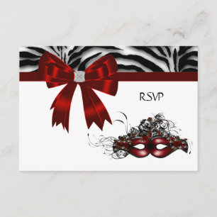 Festa de Máscaras Red Mask Sweet 16 RSVP