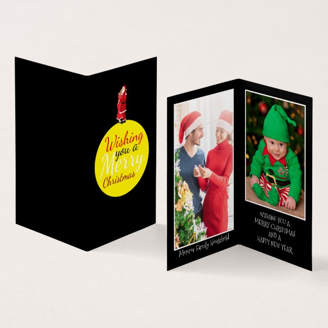 Festa de Natal, Cartão de Natal de Foto da Família (Interior e exterior)