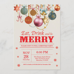 Festa de Natal Convite para Beber Feliz