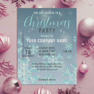 Festa de Natal Corporativa Floco de Neve Azul