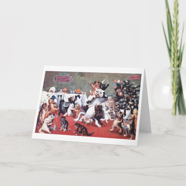 Festa de Natal do Gato com Gatinhos, Cartão de Lou (Frente)