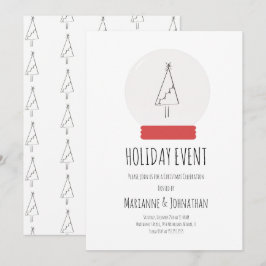 Festa de Natal do Globo de Neve Convite para Árvor