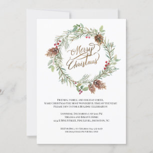 Festa de Natal do Winter Pine Cones Red Berry