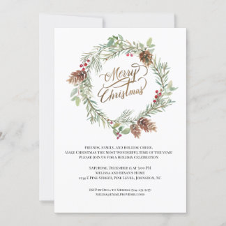 Festa de Natal do Winter Pine Cones Red Berry