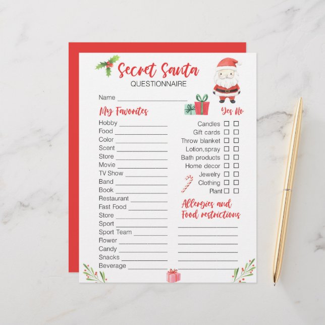 Festa de Natal Festiva de Papais noeis Secretos (Frente/Verso In Situ)