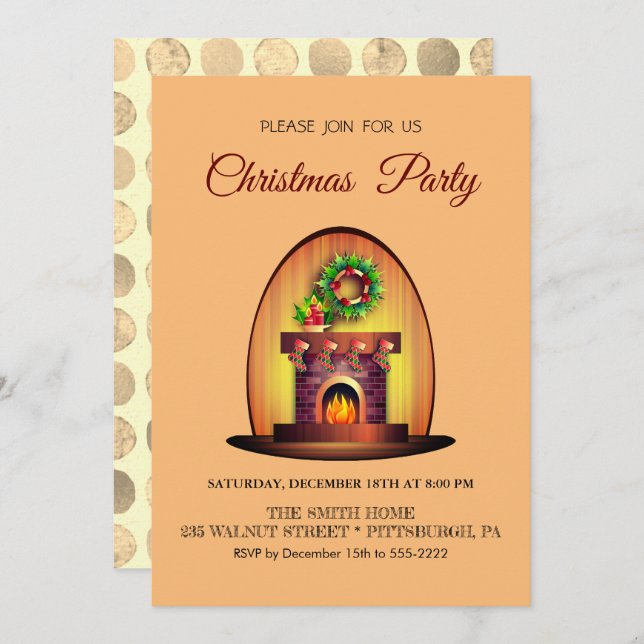 Festa de Natal para casa de café (Frente/Verso)