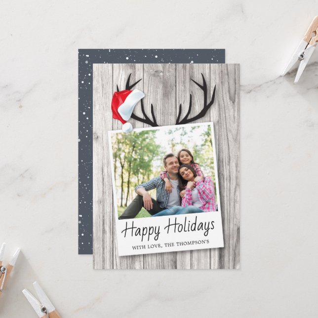 Festa de Natal Rústica Chapéu de Papai Noel de Mad (Frente/Verso In Situ)