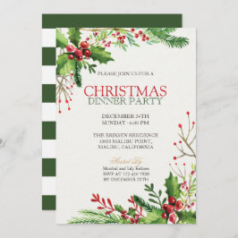 Festa de Natal Verde Elegante| Convite