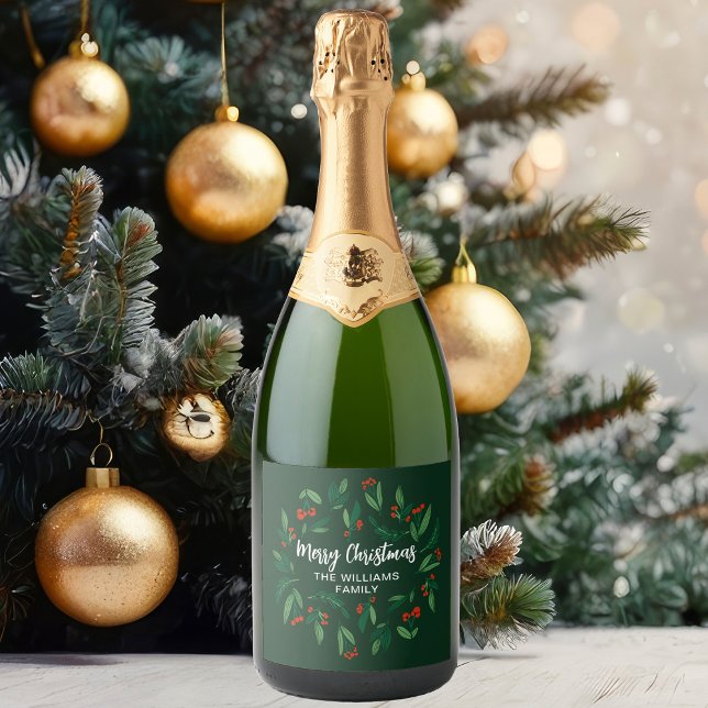 Festa de Natal Verde Personalizada com Folhas de A (Criador carregado)