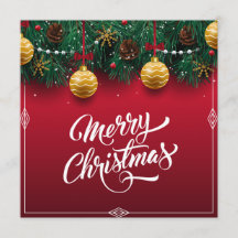 Festa de Natal Vermelho Elegante | Convite