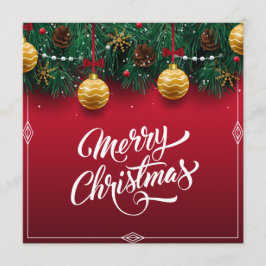 Festa de Natal Vermelho Elegante | Convite