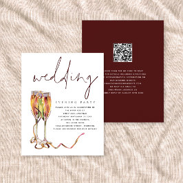 Festa de Noite de Casamento com Champanhe Moderna 