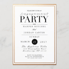 Festa de noivado Chic e Formal | Convite para apre