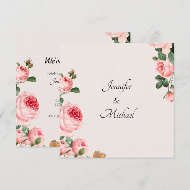 Festa de Noivado com Rosa Corada (Frente/Verso)