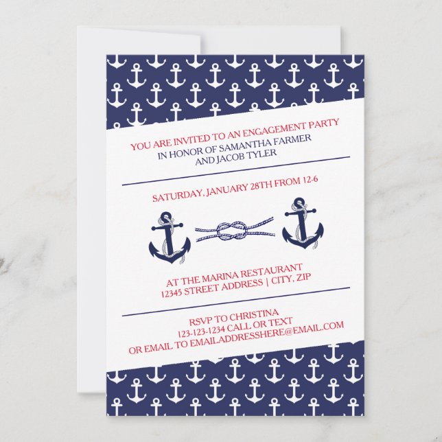 Festa de noivado de Âncoras - Convite (Frente)