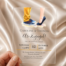 Festa de Noivado de Casal com Aquarela Moderna