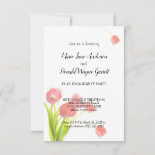 Festa de noivado de Tulipas Rosa Suaves