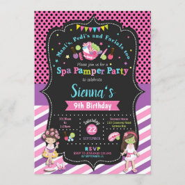 Festa de Pamper Spa Convites de Aniversário Rapari
