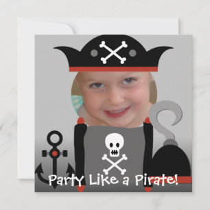 Festa de Piratas Como um Convite de Aniversário P