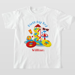 Festa de Piscina de Camisa de Birthday