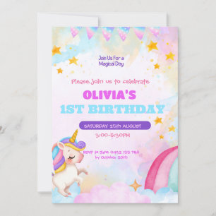 Festa de primeiro aniversario de Convite de Aniver