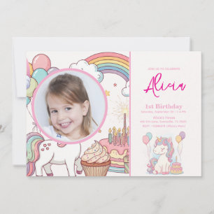 Festa de primeiro aniversario de Convite de Aniver