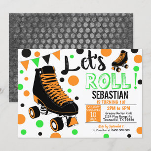 Festa de Rollersking de Convite para Curso de Meni